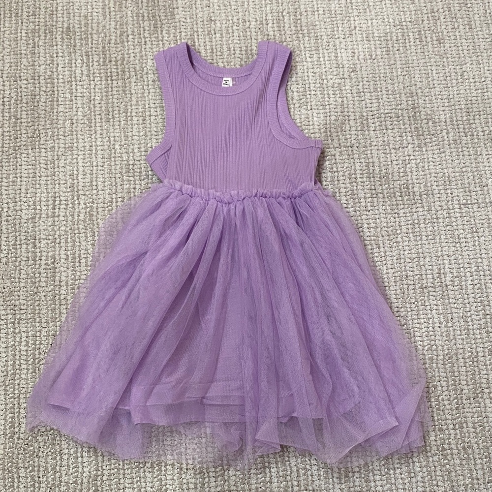 Lavender Sleeveless Kids Dress